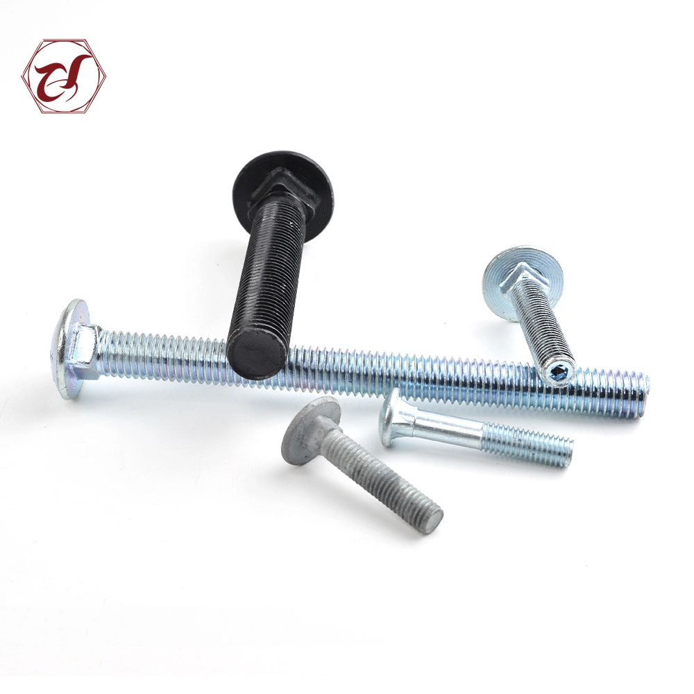 Mushroom Head Black Carbon Steel DIN603 Zinc Plated Carriage Bolt