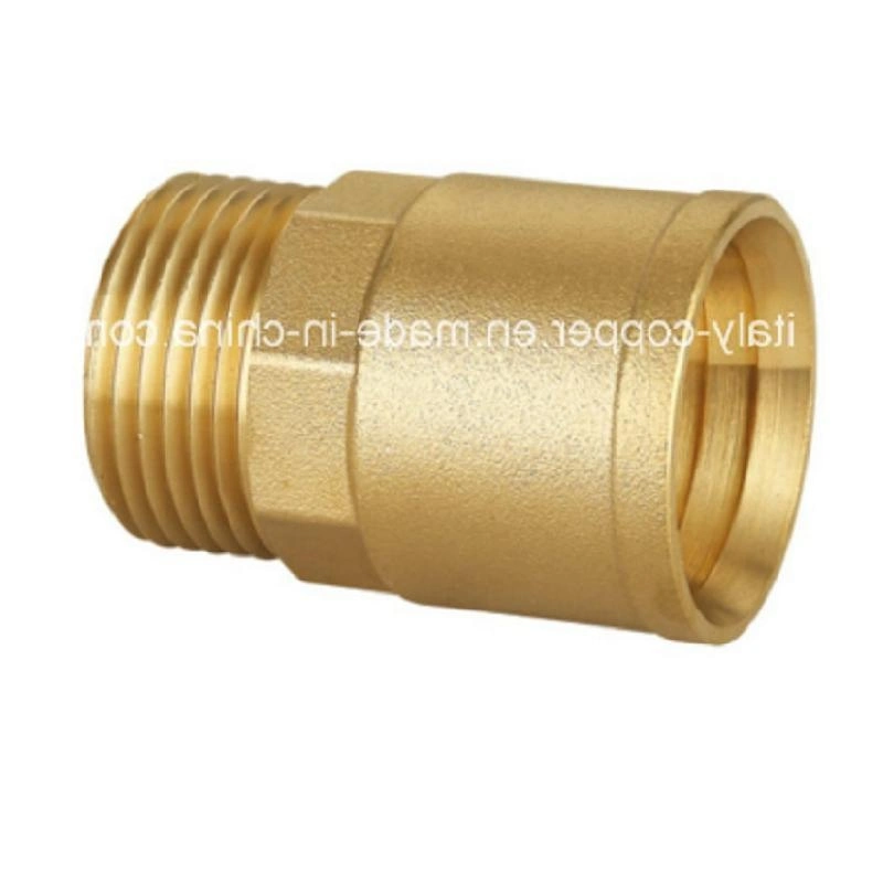 Customized Natural Color Brass Male Coupling for Pipe Fitting