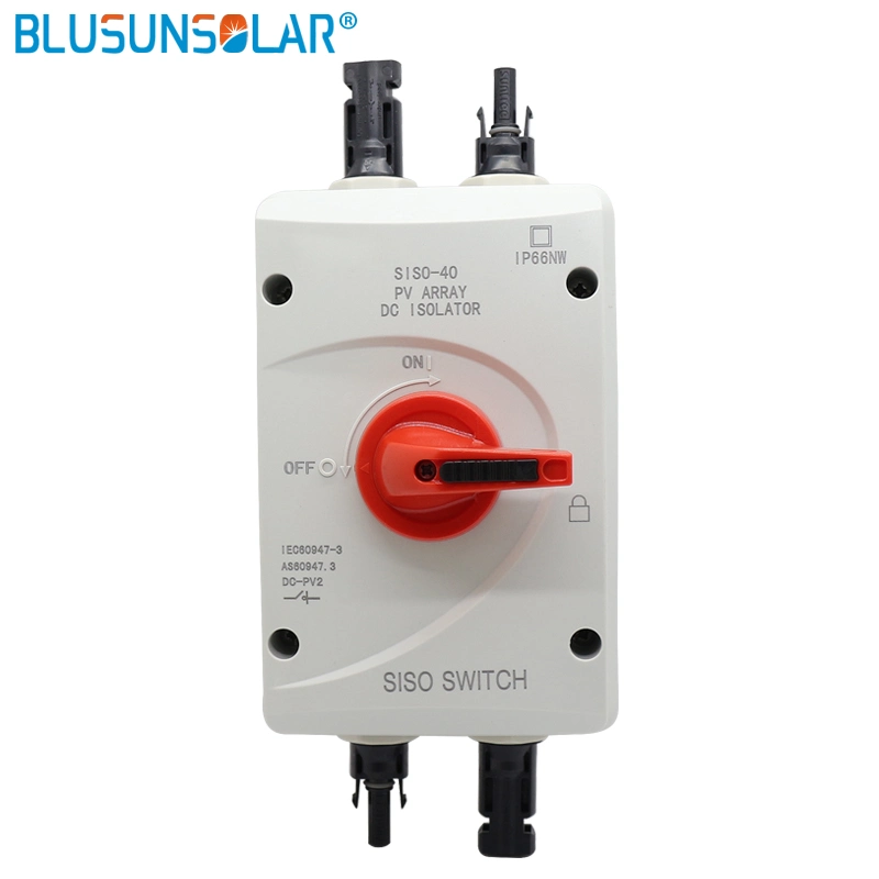 4 Pole 1200V DC 32AMP Solar Electrical Siso DC Circuit Isolation Switch with 2 Pairs Mc4 Connectors