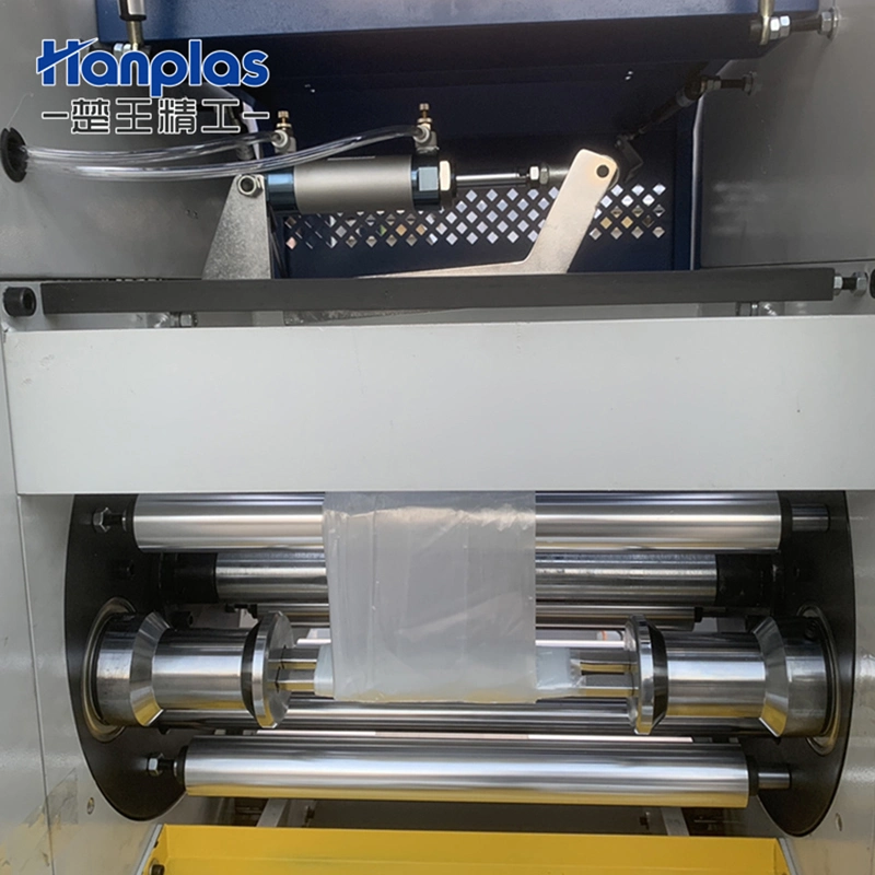 HP-Re Hanplas High Speed Fully Automatic PE V-Fold Bottom Sealing Rolling Garbage Plastic Table Sheet Bags Making Machine