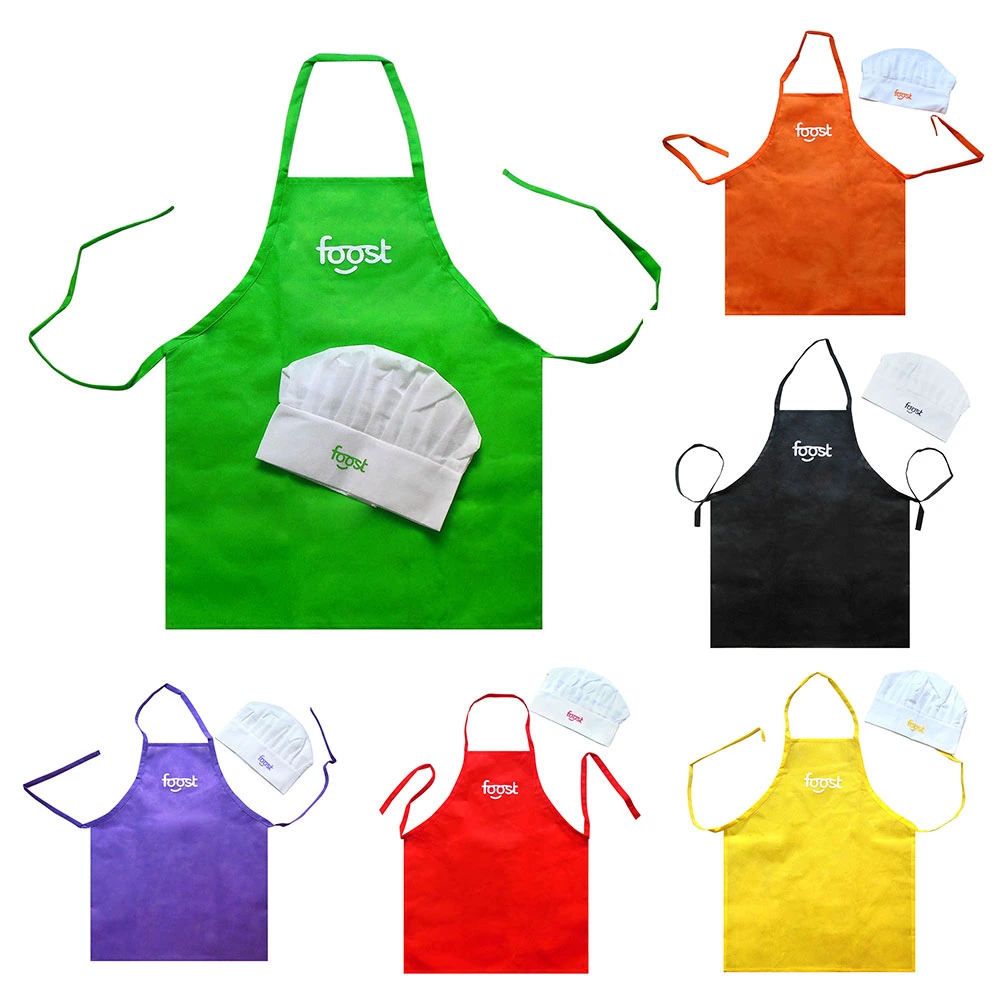 Custom Kids Apron Custom Logo Chef Hat Customized Kids Apron Set