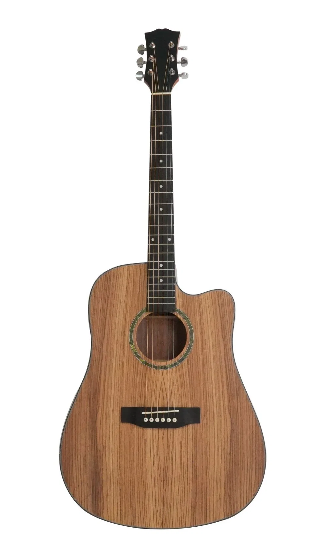 Good Quality Zebra Wood Handmade Acoustic Guitar 41inch OEM ODM China Guitar Factory Spruce Folk String Guitar