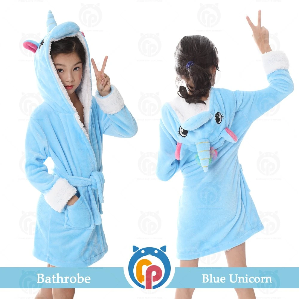 Cartoon Unicorn Four Seasons Bathrobe for Children