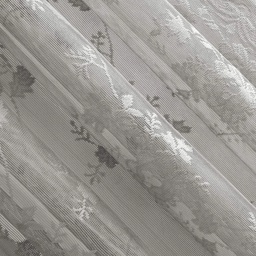 Broderie grise de qualité supérieure écrans à fleurs style européen rideau de dentelle transparente Pour le salon de chambre