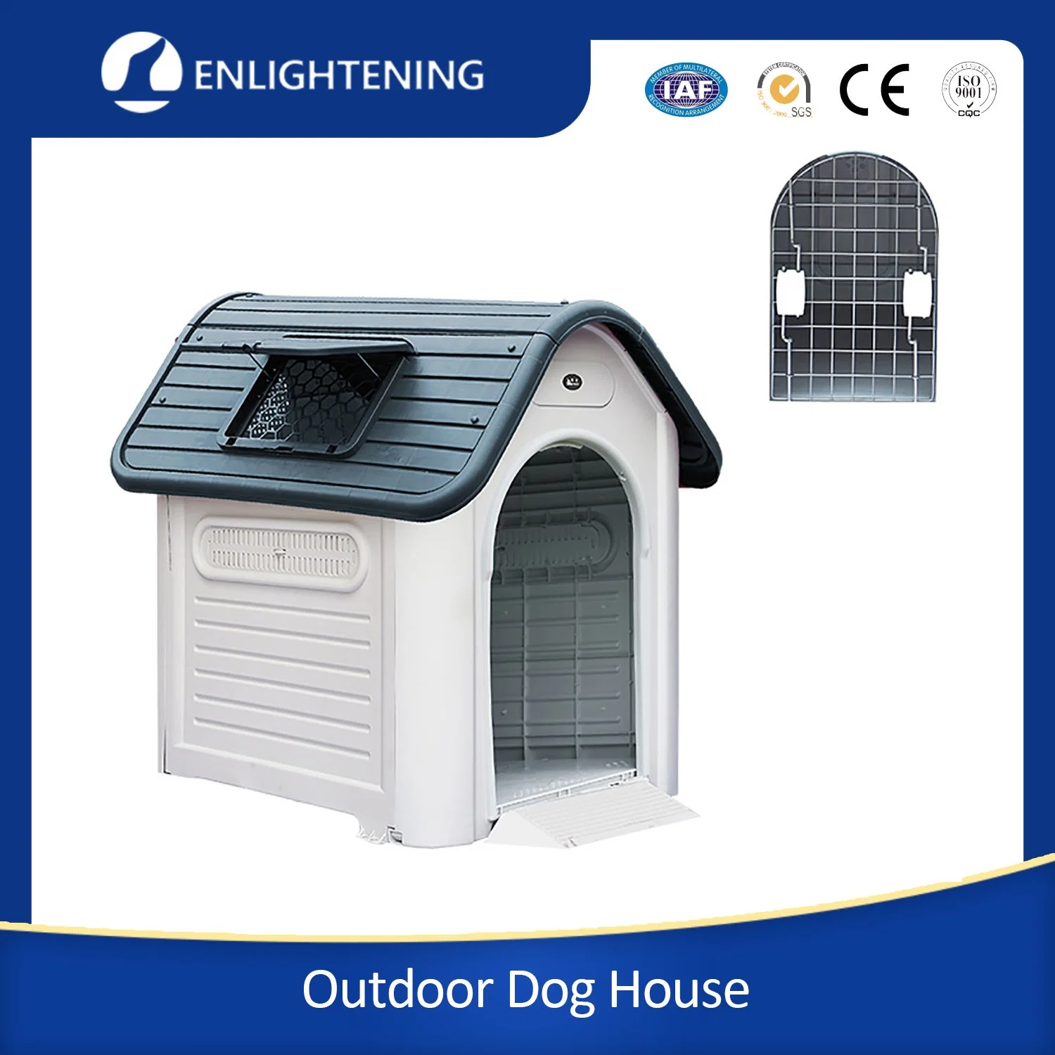 100% Eco-Friendly Breathable Dogs Cat Kennel Plastic Houses Outdoors Outdoor Plastic Pet Cage Dog Kennel Buildings House for Sale