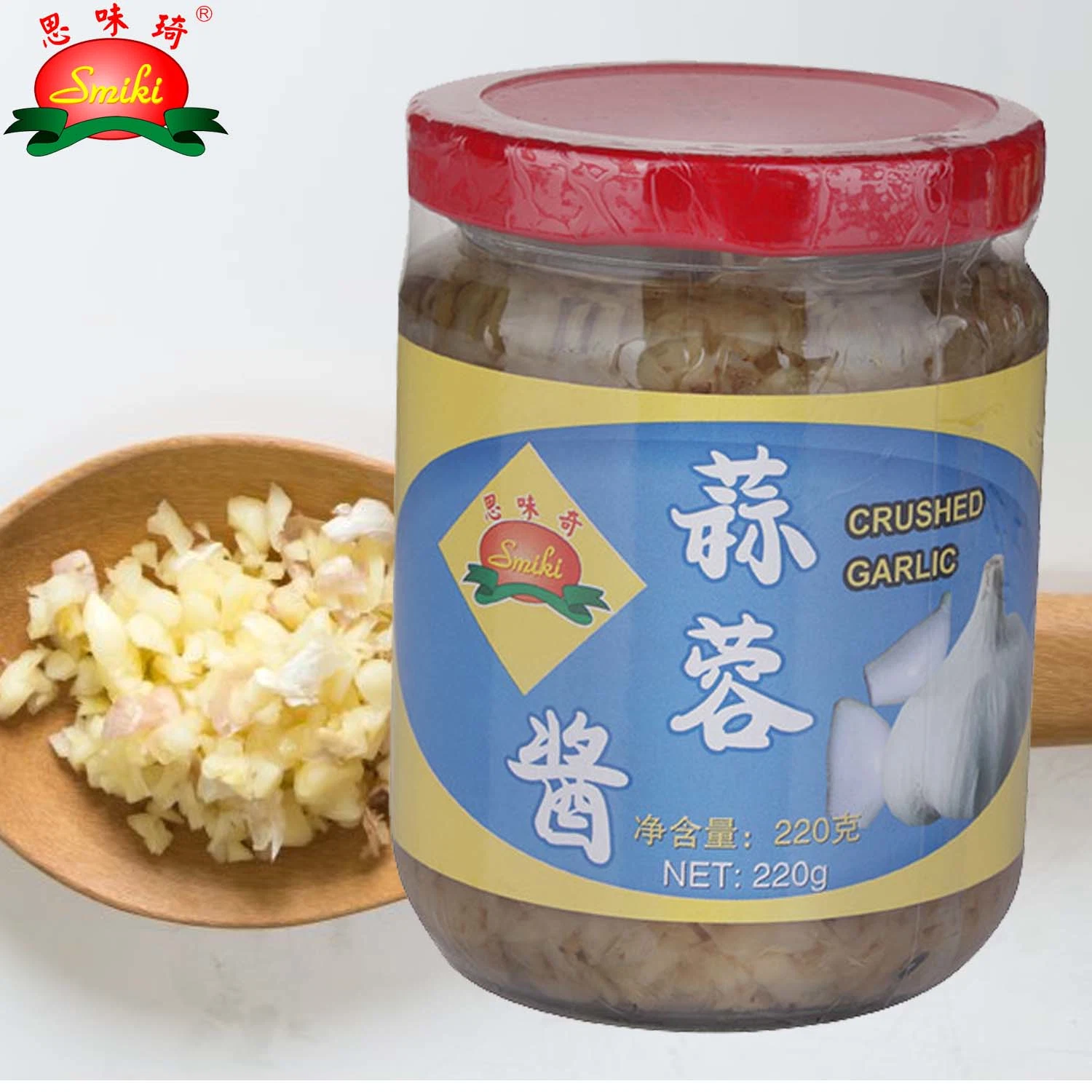 220g Crushed Garlic Vs Minced Made in China