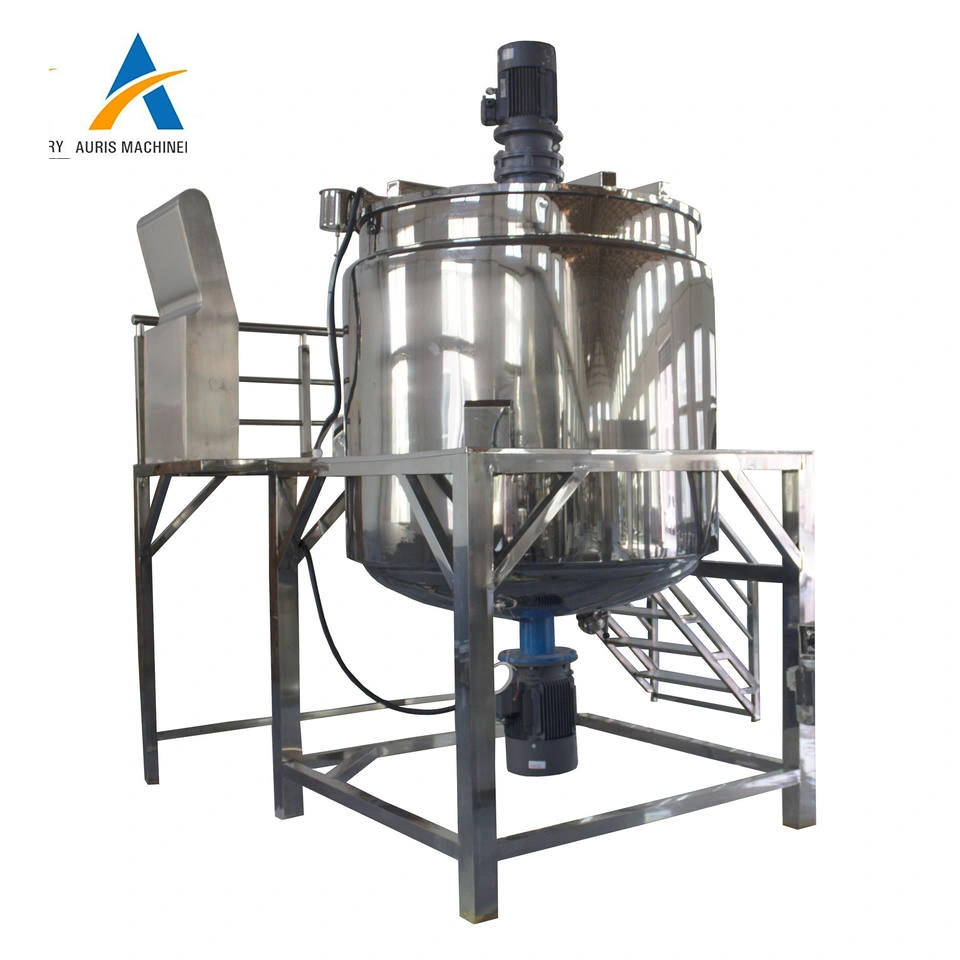 Small-Soap-Production-Line Oil Soda Mixer Vacuum Emulsifying Mixer Bath Soap Making Machine Liquid Homogenizer Mixer Machine