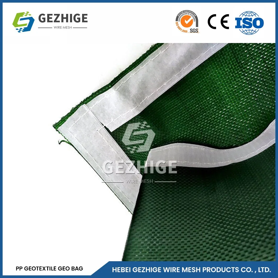 Gezhige Woven PVC revestido Hexagonal Gabion Mesh Woven Gabion Factory Aço galvanizado arame Gabion Cesto China Verde plástico PP Gabion Saco