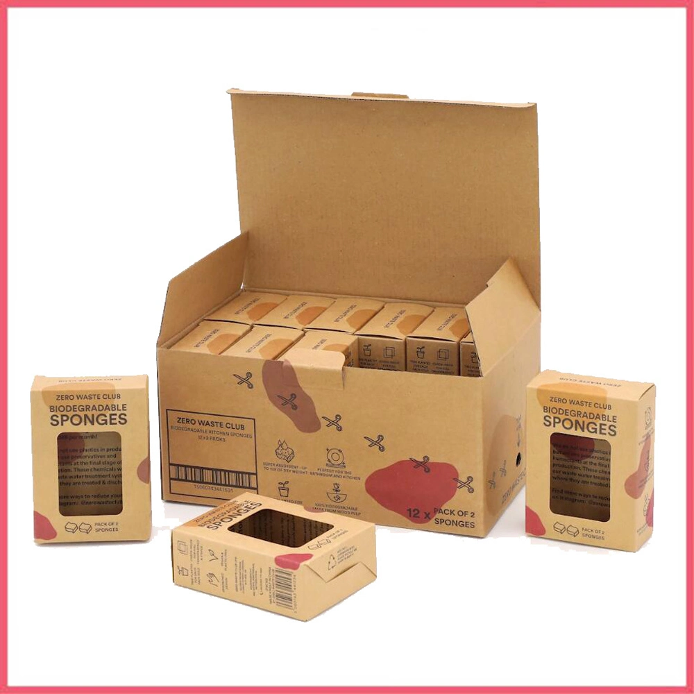 Custom Kraft Corrugated Cardboard Paper Kitchen Sponge Cosmetic Stationery Pen Perfume Wine Chocolate Food Product Gift Packing Packaging PDQ Display Carton Box