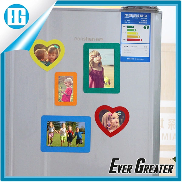 Love Shape or Rectangle Frame Fridge Magnet Put Photos