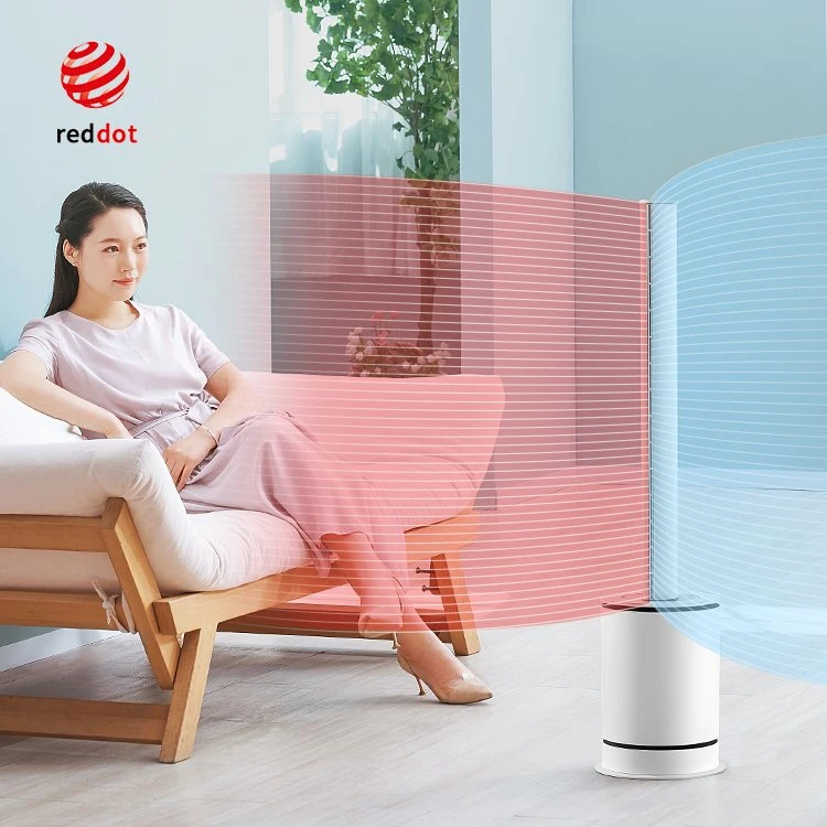 Intelligent Household Air Purification Cool and Hot Air Leafless Fan with Air Purifier HEPA Filter 13 Bladeless Fan Heater