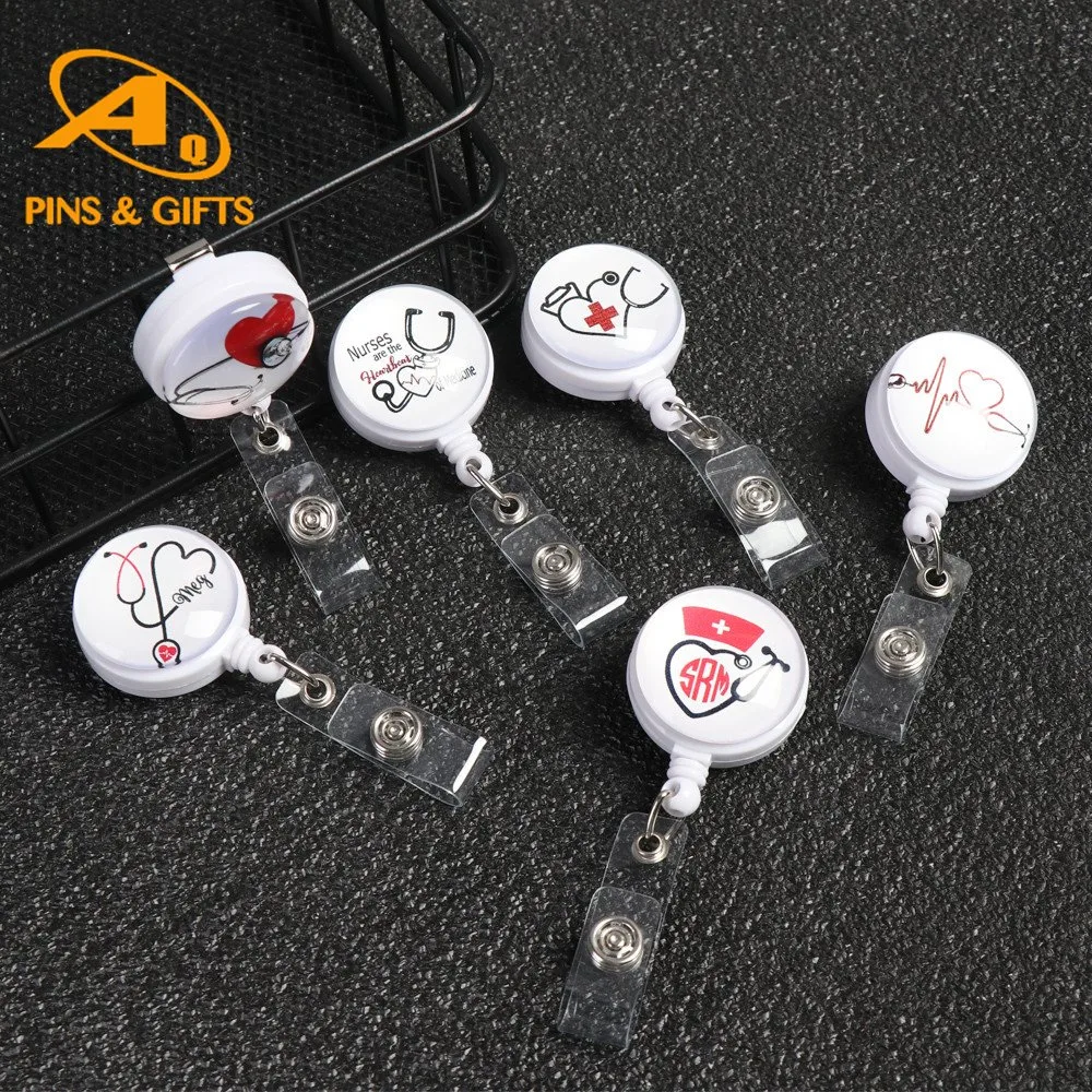 Original Factory Wholesale/Supplier Custom Certified Advertismental Automatic Premium Compact Pocketable Plastic Printable Cord Pull Yoyo Retractable Badge Reel for Sale