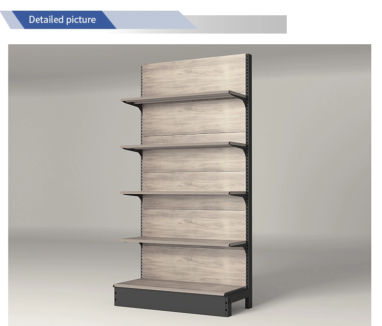 Hot Selling Double Sided Wood Grain Shelf Shop Fitting and Store Display