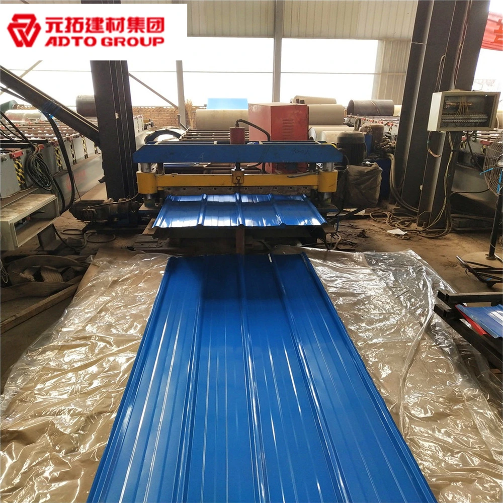 Adto Building Material Dx51d Z30~Z275 Zinc Coated Gi ASTM Metal Roof Sheet Corrugated Galvanized Steel Roofing Sheet in Africa