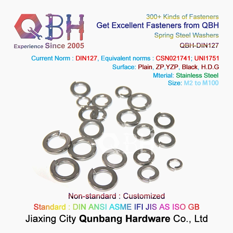 Qbh Industrial Fastener Hardware Made in China Supplier DIN 127 Screw Bolt Nut Sanitary Fittings Spring Washer Bulkbuy