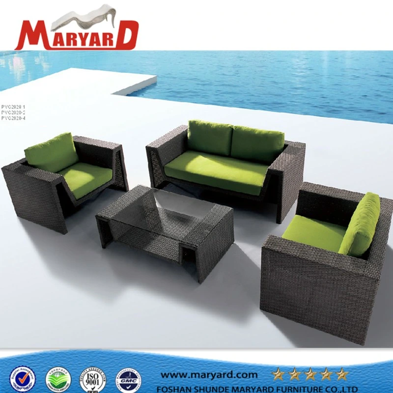 Luxury Outdoor Rattan Sofa Set Synthetic Rattan Wicker Furniture Suitable for Yacht Leisure Projects