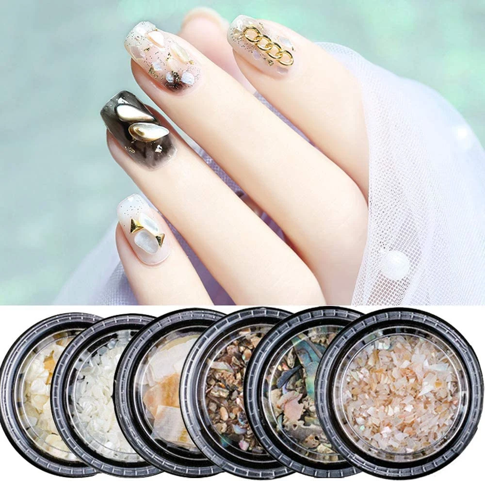 Textura Abalone mariscos sea Shell Nail Art aplastado Shell Seashell Piedra