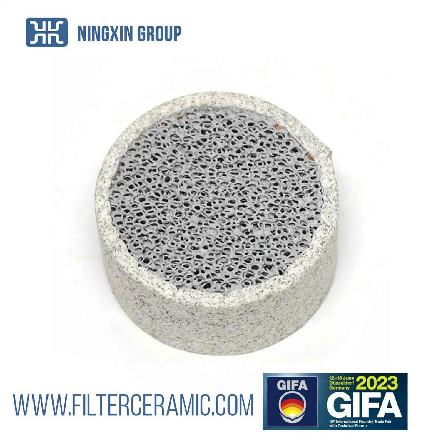 Ningxin Group 21 Years Manufacturer Sic Alumina Zirconia Ceramic Foam Filters for Foundry Molten Metal Castings Filtration