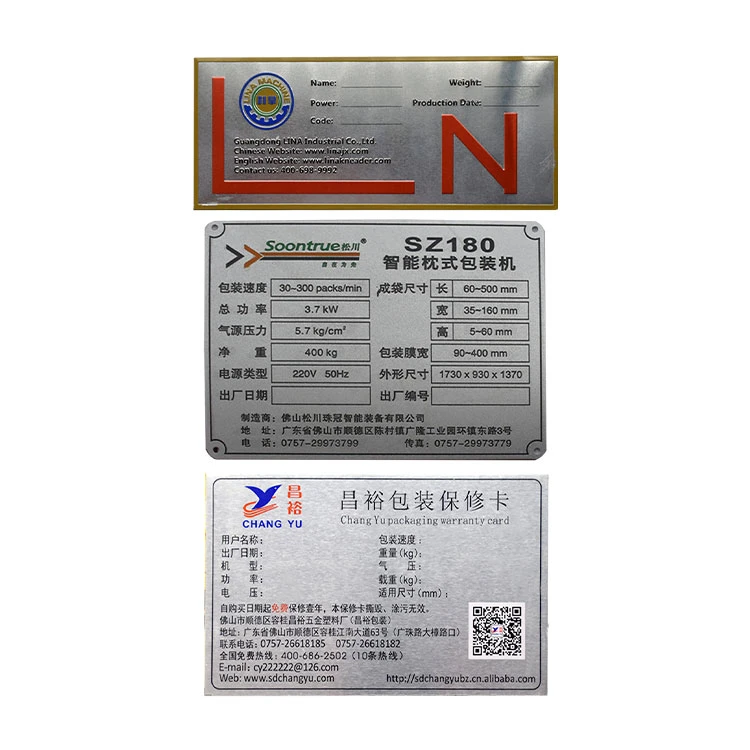 Customize Back Card Metal Sign Plate Nameplate Metal Business Card