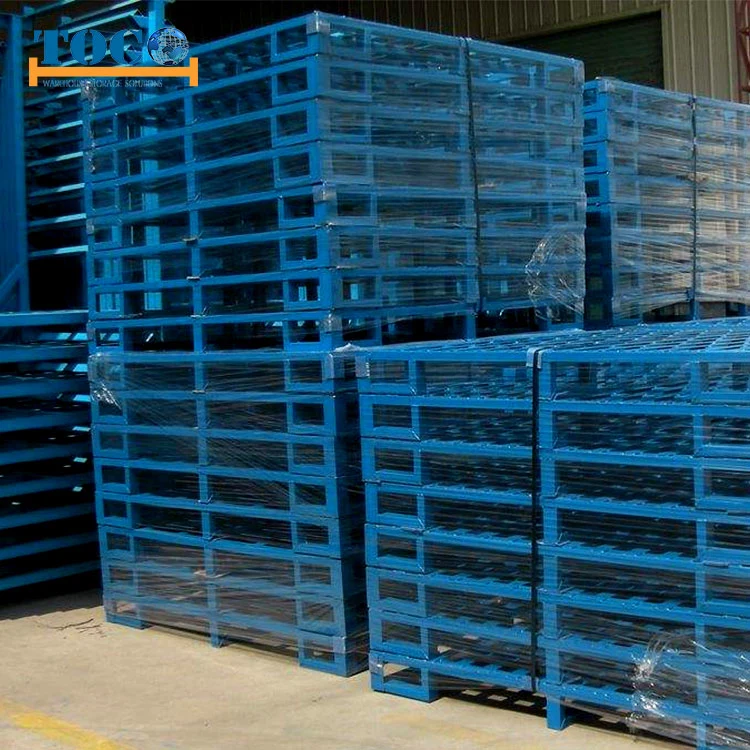 China Top Supplier Single Faced Wire Mesh Metal Pallet with Safety Edge