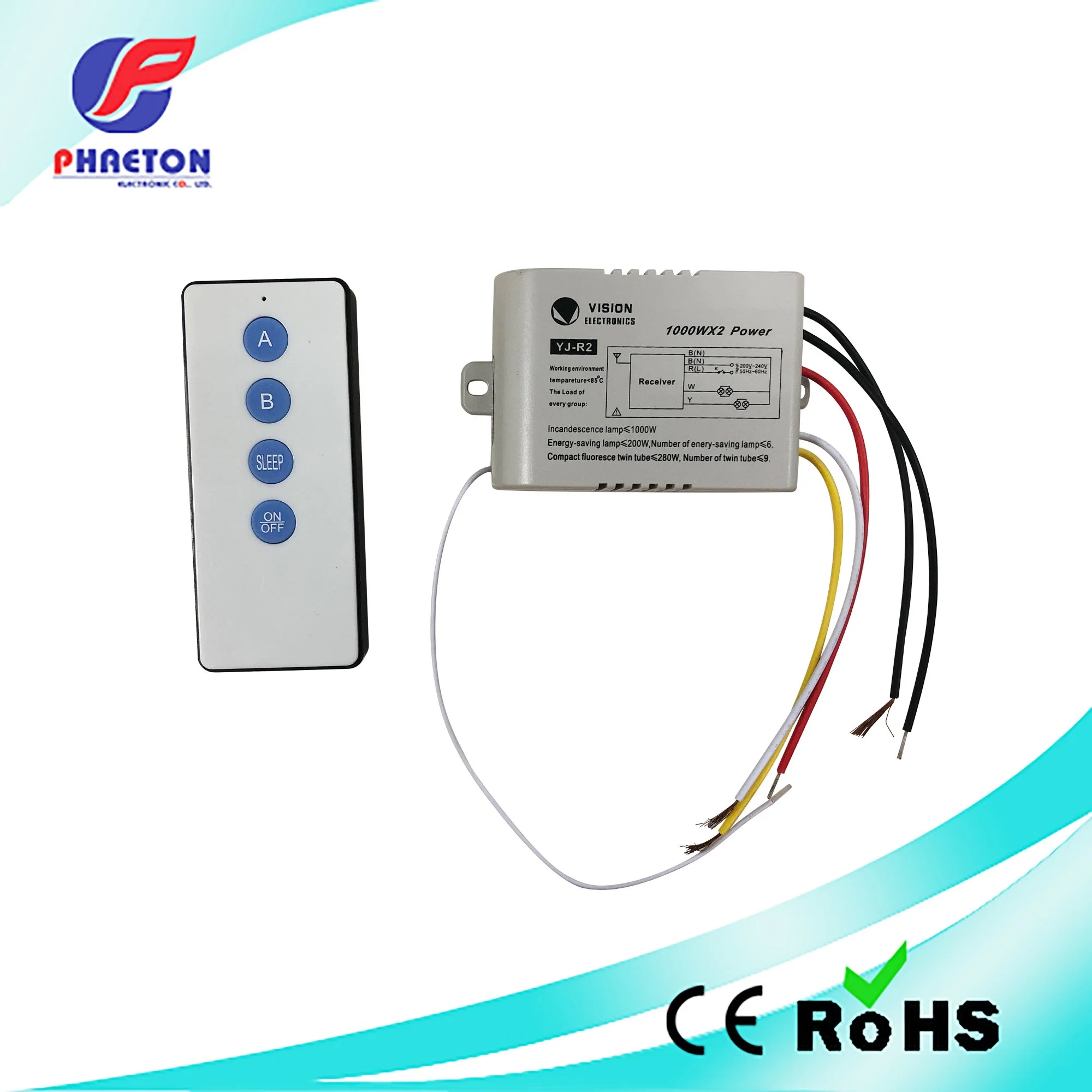 Home Use Universal Fan and Light Wireless Digital Remote Control (استخدام المروحة العامة وجهاز التحكم عن بُعد اللاسلكي الرقمي الخفيف المفتاح CE