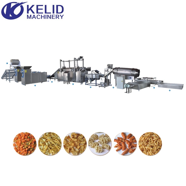 Wheat Flour Corn Fried Pellet Bugles 2D 3D Snack Making Processing Machine