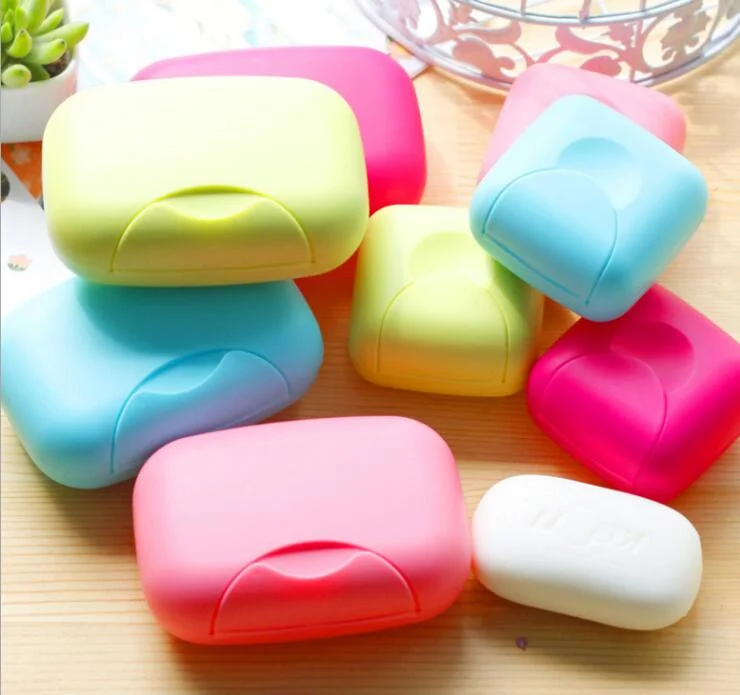 2 Sets Plastic Soap Case Holder Container Box Dishes Home Outdoor Hiking Camping Travel