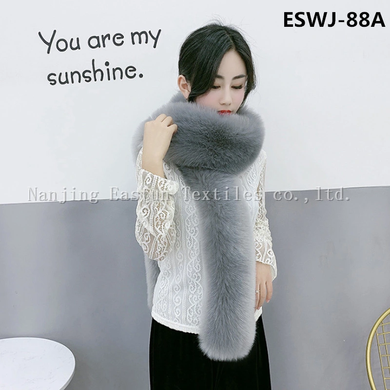 Faux Raccoon and Fox Fur Scarf Eswj-61A