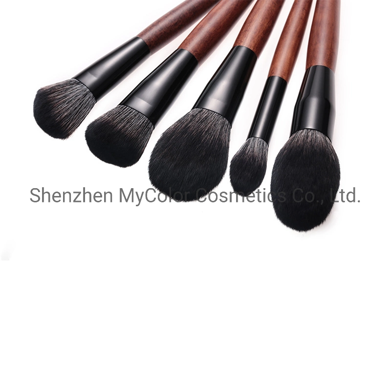 Verfassungs-Pinsel-Set-Puderblusher-Augenschminke-Pinsel des Berufshölzernen Griff-12PCS kosmetischer