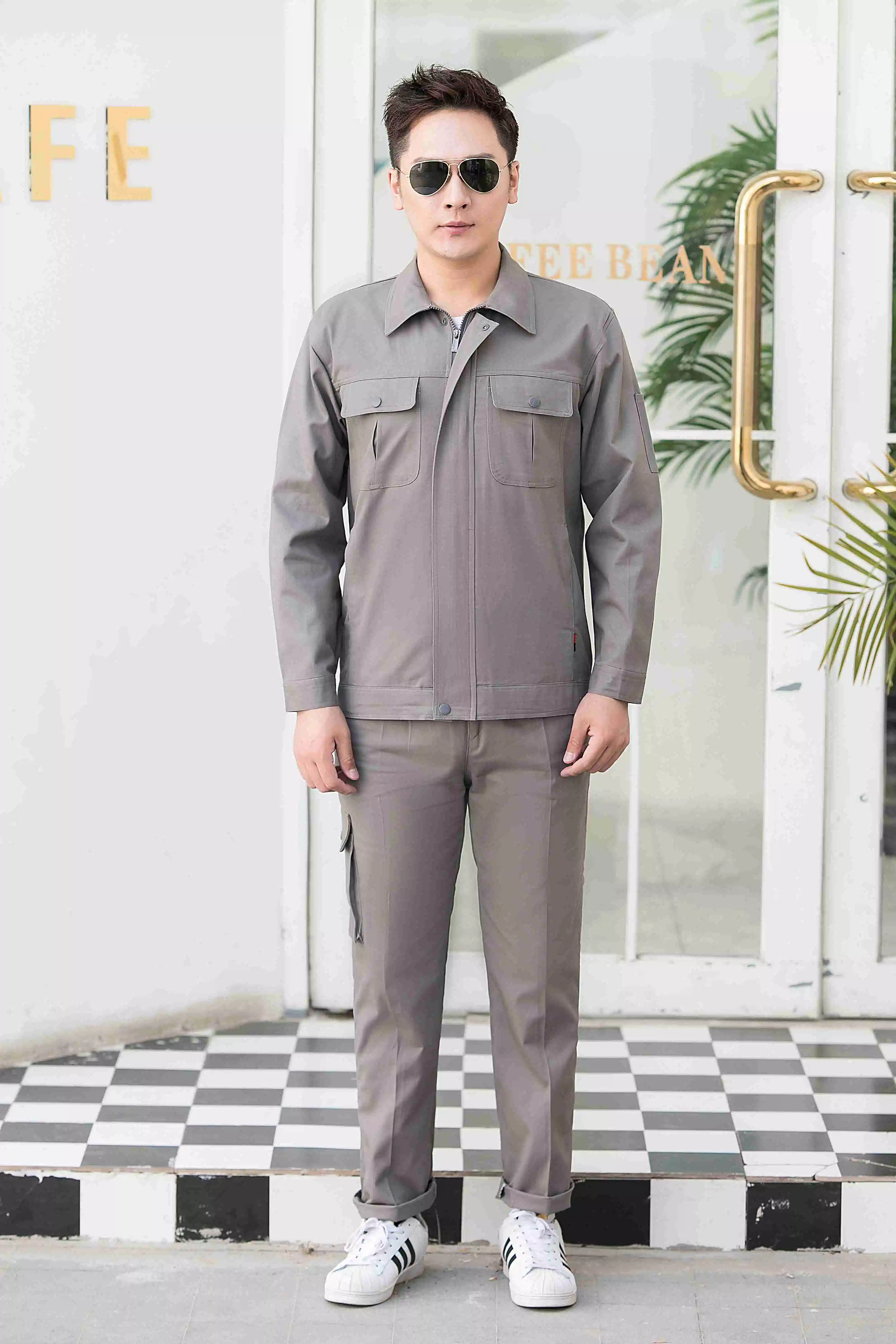 Cotton Adults Supermarket Clothing Uniform Work Clothes Work Wear