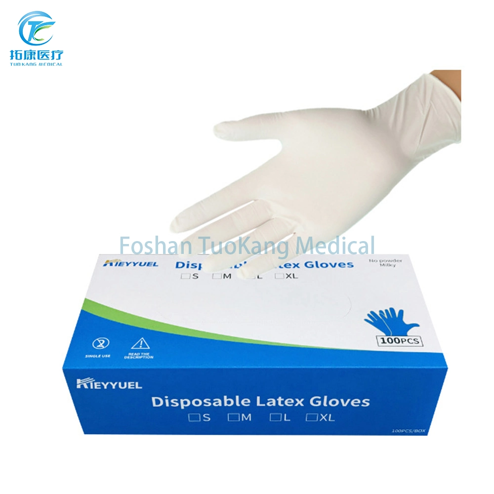 Dental Material Supplies Disposable Latex Gloves Powder-Free Latex Rubber Examination Gloves