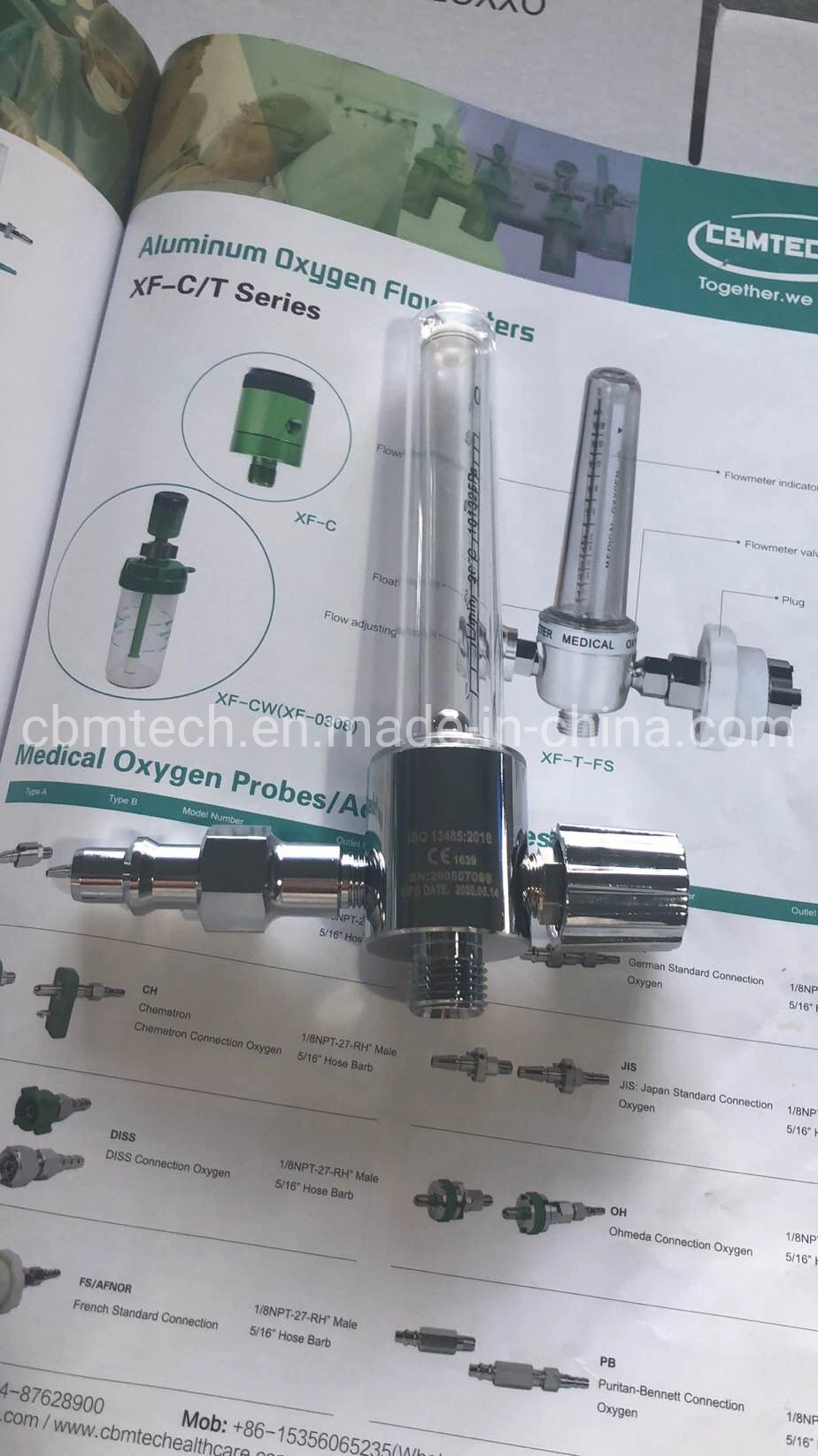 60lpm Oxygen Flow Meter for Oxygen Therapy