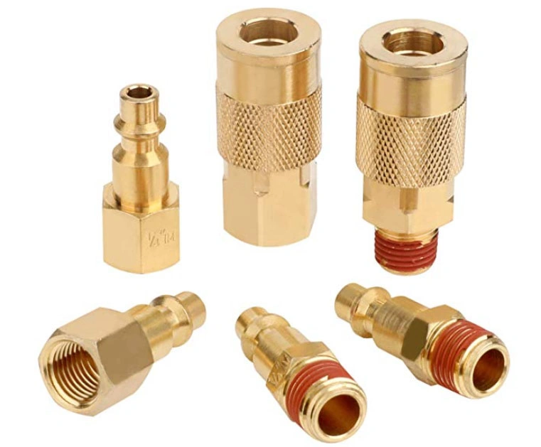 Pistola de sopro de ar NPT de 20 polegadas e 1/4 peças e latão Kit de uniões com agulhas de enchimento de pneus Acessórios para compressor de ar Chuck Kit de reparação de União de União de União de mangueira de ligação WIT