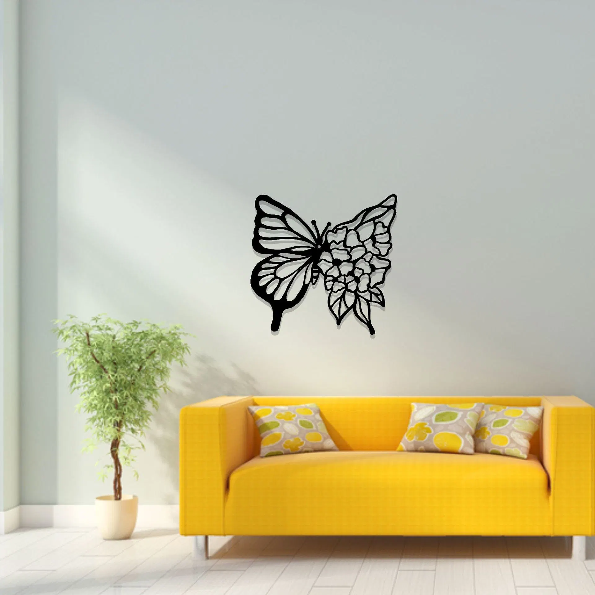 Metall Wandkunst Schmetterling Dekor, Schmetterling Wandkunst Dekor für Wohnzimmer Garten Schlafzimmer Büro Heim Wand Party Wand Hängedekor Schmetterling Handwerk