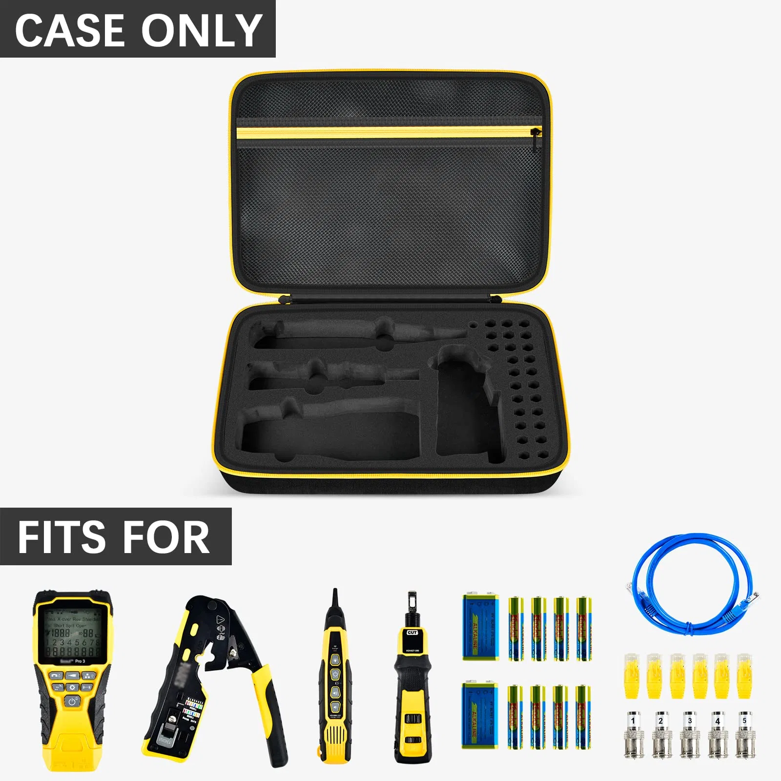 Tools Accessories Case Compatible with Klein Cable Tester / Tracer Probe/Wire Stripper Tool Case