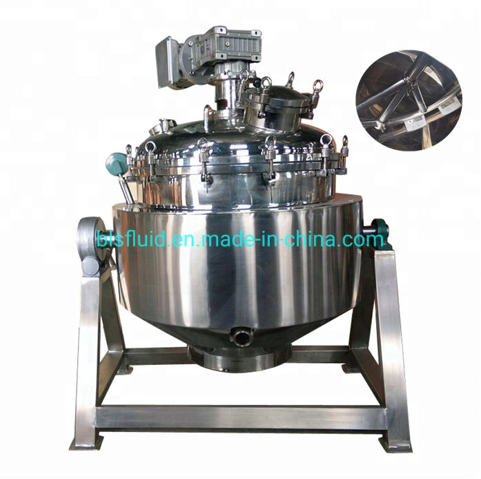 Full Stainless Steel Jacketed Industrial Cooking Kettle/Industrial Steam Pressure Kettle/Jacketed Cooker