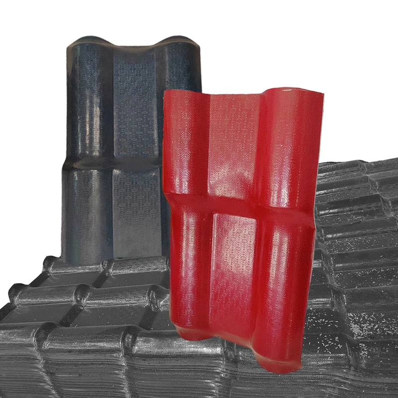 Material de construção de plástico impermeável Folha de telhados Upgrade resina sintética PVC Telhas onduladas revestidas com Azulejo ASA