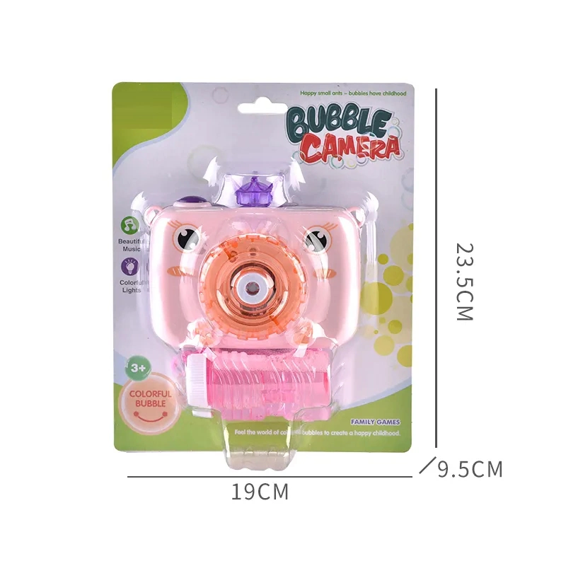 Wholesale/Supplier Plastic Toys Cute Shape Children Girls Toys Gift Braces Real Color B /O Queen Crown Bubble Camera with Light and Music