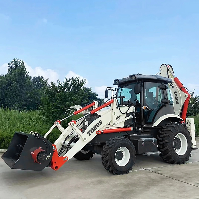 8 Ton Backhoe Loader for Sale with 0.3-1.0m3 Bucket