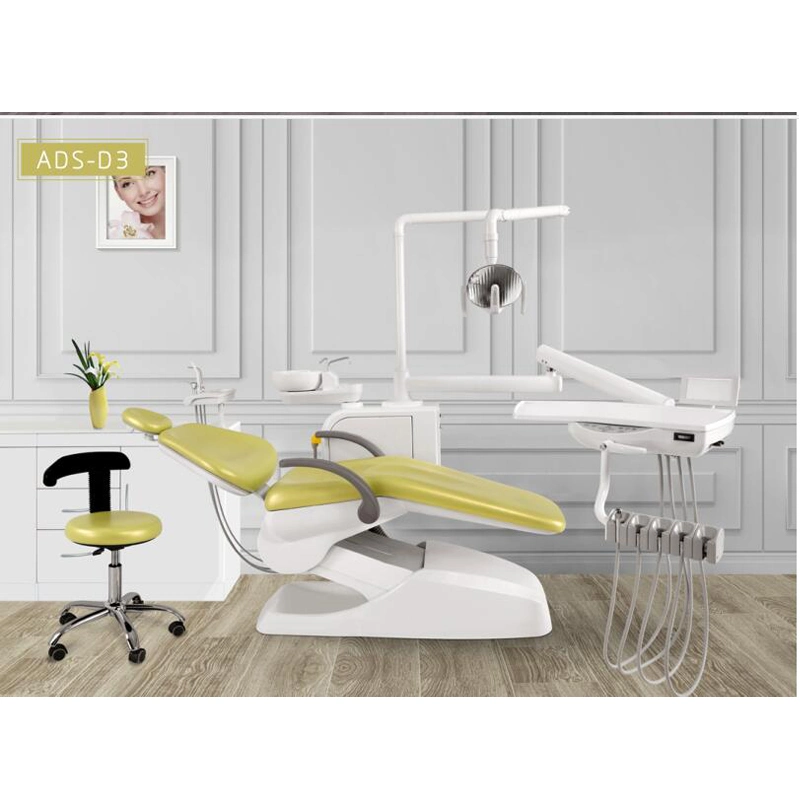 2022 Nueva Economía China Mayorista/Proveedor de accesorios portátiles Prosthodontics Foshan LED Cuero Sillon Suntem Unidad Dental Presidencia armazón de aluminio