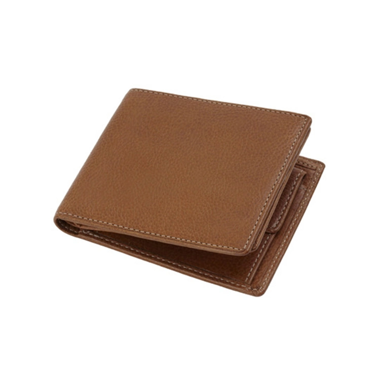 OEM Custom Design Men Real Leather Card Wallet with Coin Pocket Leather Wallet for Men