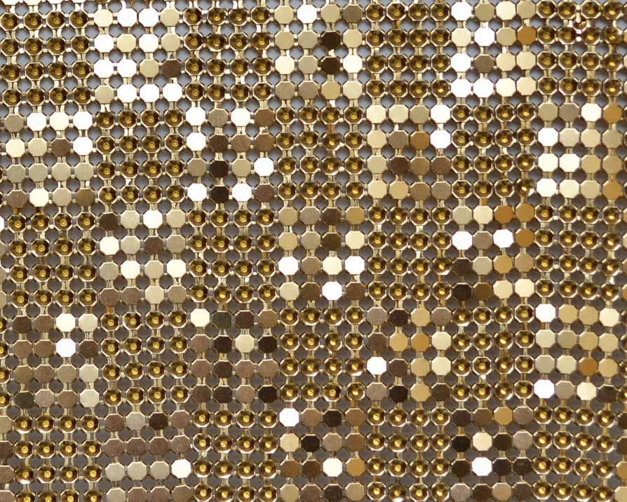 Shiny Metallic Cloth Crystal Rhinestone Mesh Fabric Metal