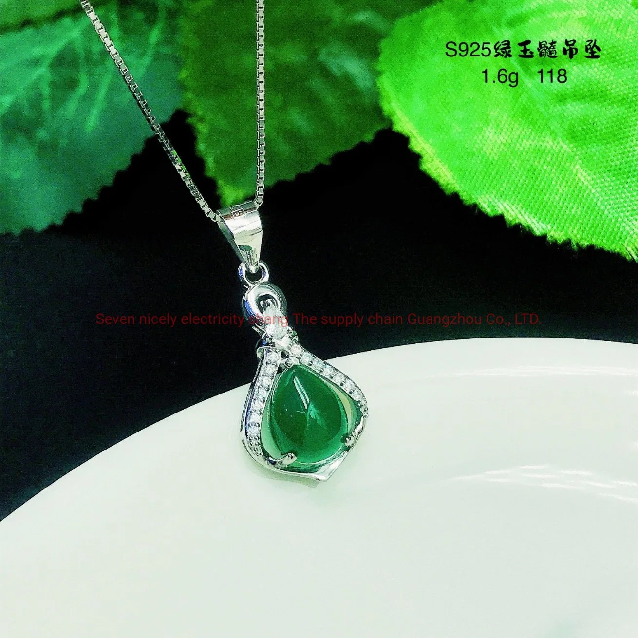 925 de plata Mayorista/Proveedor de primera calidad Streling Bisutería regalo para mamá superventas colgante de la llegada de nuevos accesorios de mujer joyas colgante Chrysoprase personalizado