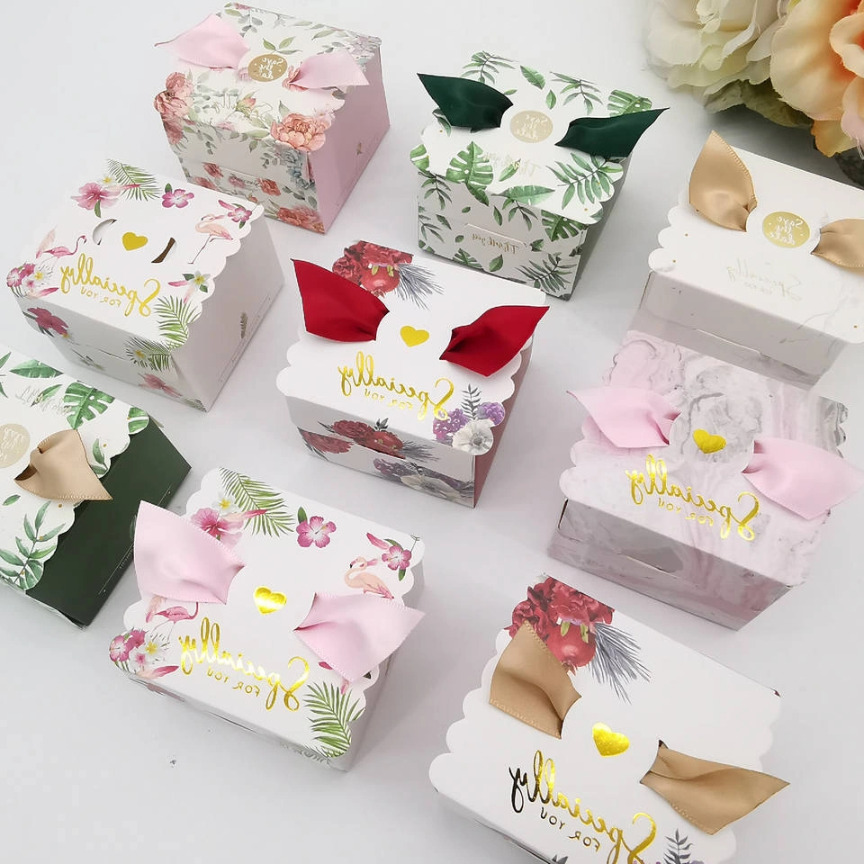 Luxury Fancy Paper Gift Box Sliding Cardboard Box with Ribbon Decoration