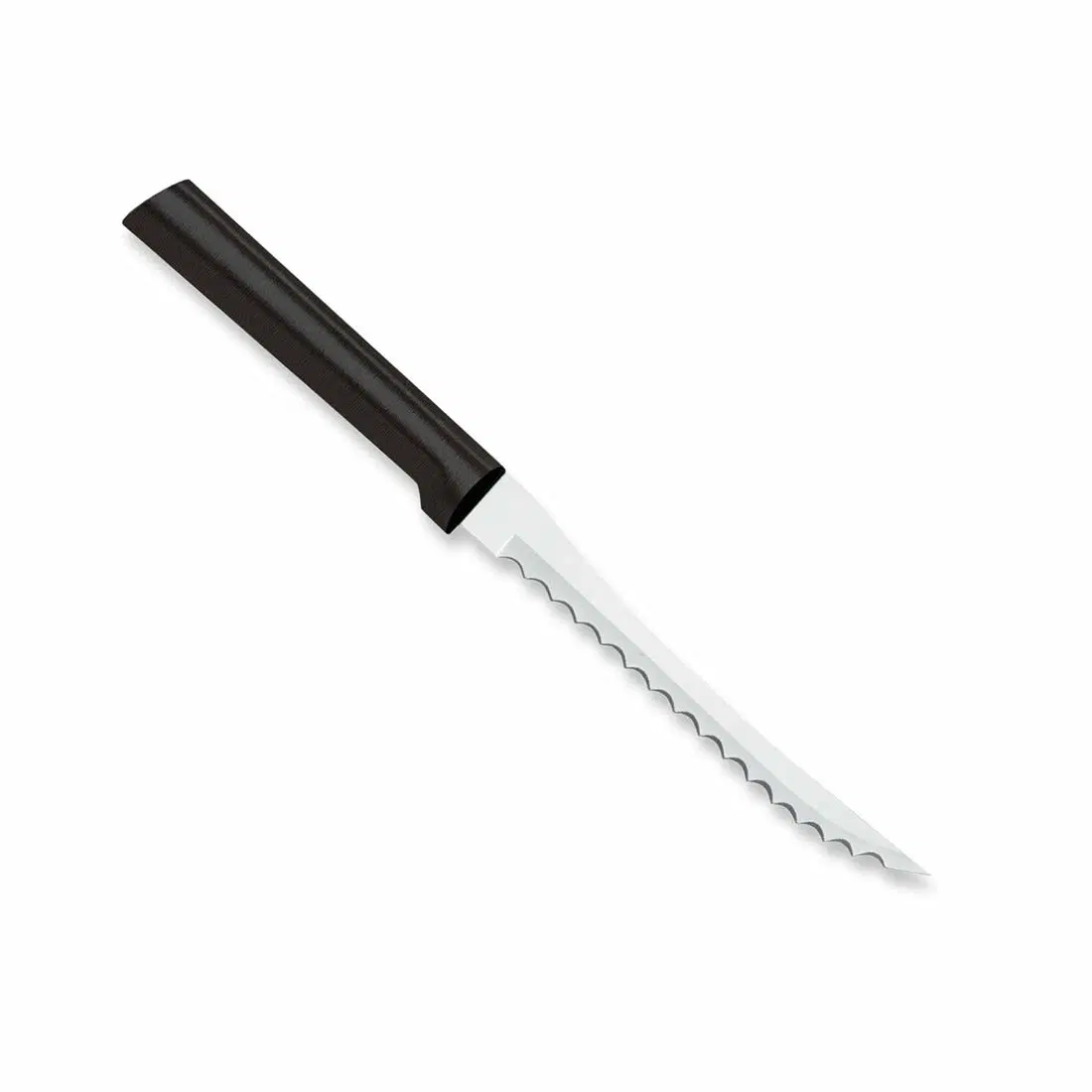 Cuchillo para cortar en rodajas de tomate de la cuchillería de la hoja de acero inoxidable 8-7/8 pulgadas de 1-Pack de Mango negro