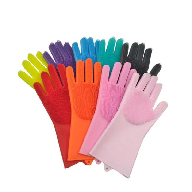 Guantes multifunción de silicona para el hogar para lavado de limpieza