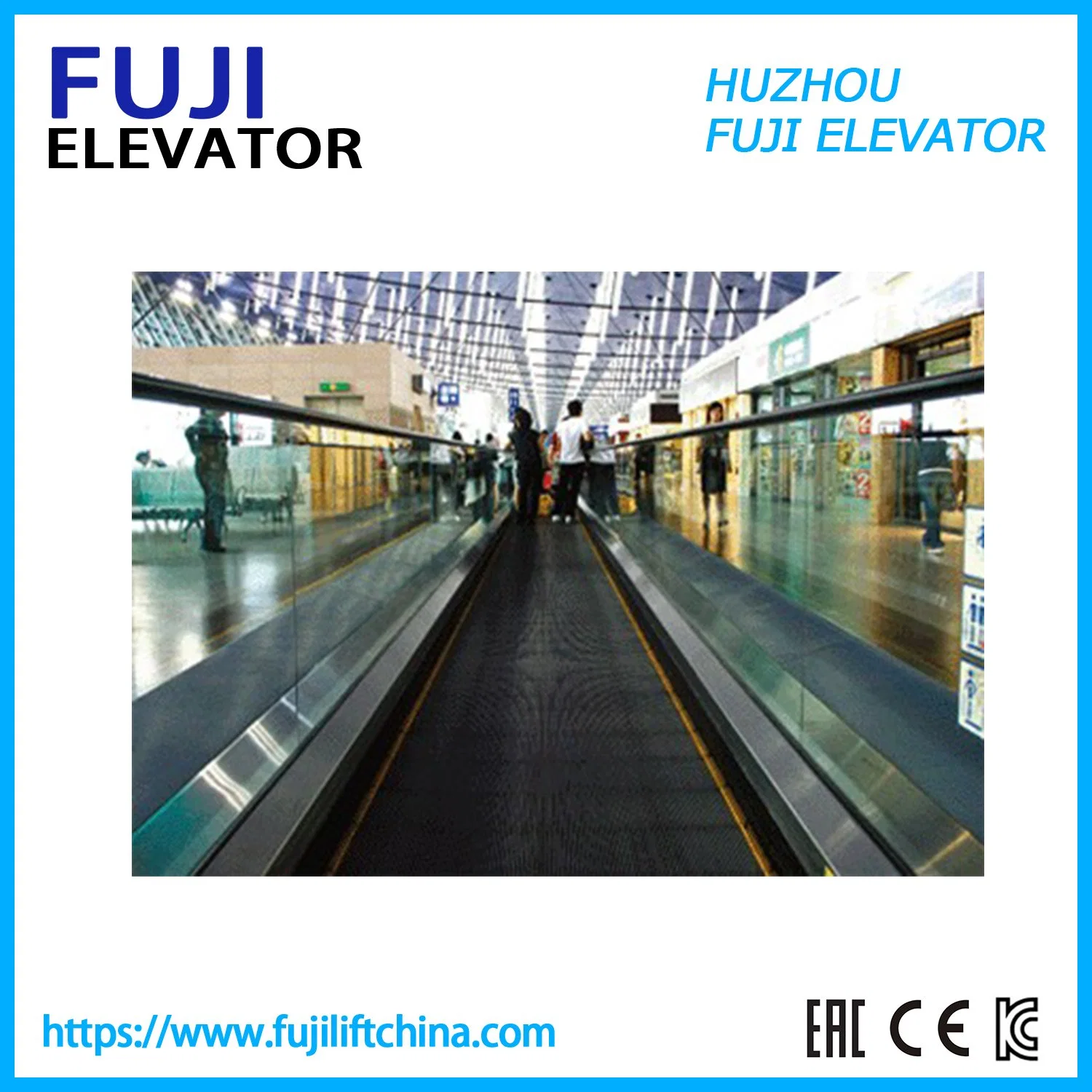 Indoor Commercial Inside Outside FUJI Vvvf Moving Walk and Travelator Escalator with Control