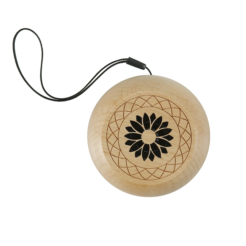 Factory Discount Price Wooden Mini Round Wireless Bluetooths Speaker