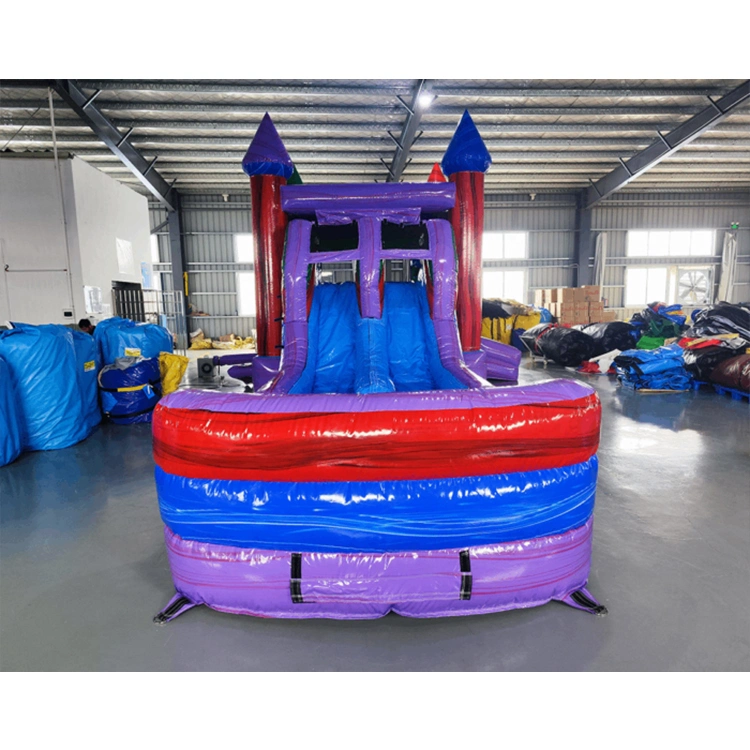 Backyard PVC Inflatable Bounce House Combo Colorful Jumping Castle with Slide