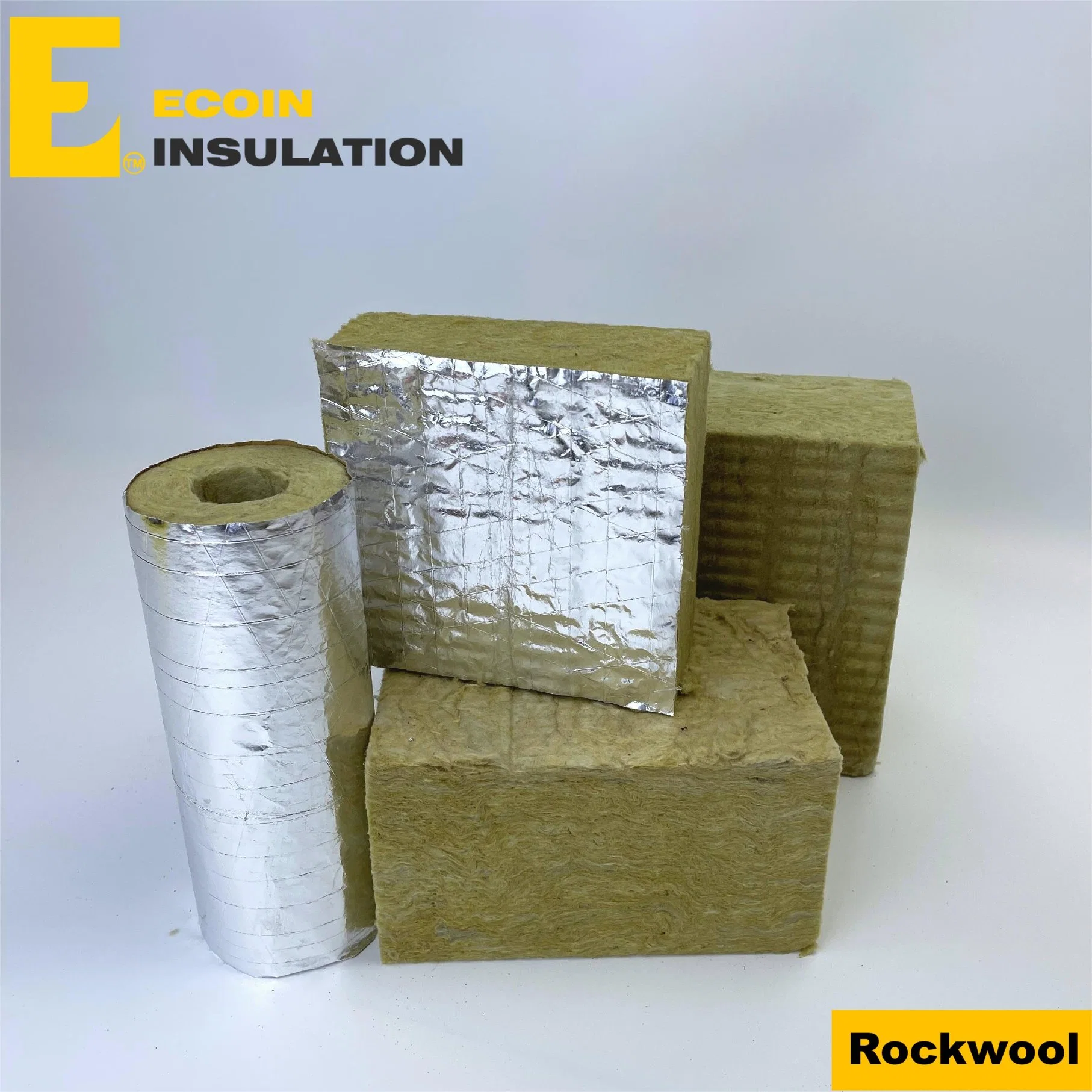 60kg M3 Density Curtain Wall Roof Thermal Insulation Mineral Stone Wool Sheet Board Slab Panel Isolamento